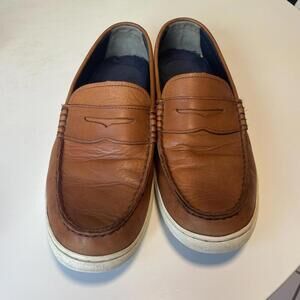 Cole Haan Nantucket Stylish Brown Leather Slip-On Shoes size 9